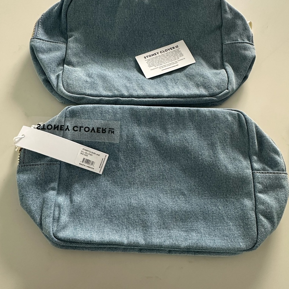 Stoney Clover Lane Denim Cosmetic Bag